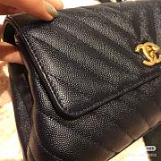 Chanel Coco Handle Chevron Bag Black-23cm - 2