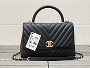 Chanel Coco Handle Chevron Bag Black-29cm - 1
