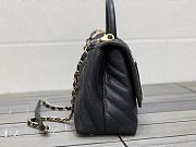 Chanel Coco Handle Chevron Bag Black-29cm - 5