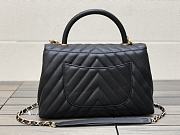 Chanel Coco Handle Chevron Bag Black-29cm - 4