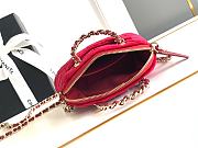 Chanel Chain Clutch Red In Velvet-11*16*5.5cm - 5