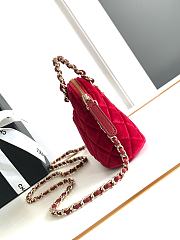 Chanel Chain Clutch Red In Velvet-11*16*5.5cm - 2