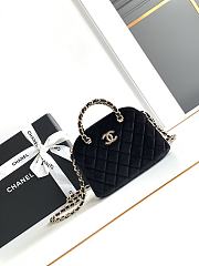 Chanel Chain Clutch Black In Velvet-11*16*5.5cm - 1