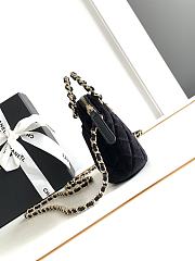 Chanel Chain Clutch Black In Velvet-11*16*5.5cm - 4