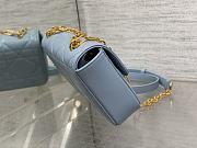 DIOR Miss Daisy Mini Bag Blue lambskin leather oversized rattan-22x12.5x4cm - 5