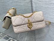 DIOR Miss Daisy Mini Bag Pink lambskin leather oversized rattan-22x12.5x4cm - 1
