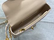 DIOR Miss Daisy Mini Bag Pink lambskin leather oversized rattan-22x12.5x4cm - 5