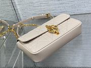 DIOR Miss Daisy Mini Bag Pink lambskin leather oversized rattan-22x12.5x4cm - 2