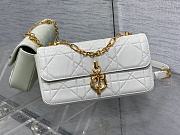 DIOR Miss Daisy Mini Bag White lambskin leather oversized rattan-22x12.5x4cm - 1