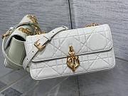 DIOR Miss Daisy Mini Bag White lambskin leather oversized rattan-22x12.5x4cm - 5