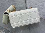 DIOR Miss Daisy Mini Bag White lambskin leather oversized rattan-22x12.5x4cm - 4