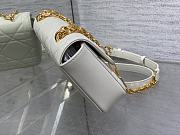 DIOR Miss Daisy Mini Bag White lambskin leather oversized rattan-22x12.5x4cm - 3