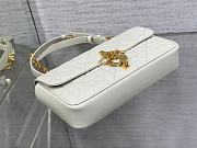 DIOR Miss Daisy Mini Bag White lambskin leather oversized rattan-22x12.5x4cm - 2