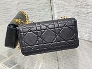 DIOR Miss Daisy Mini Bag Black lambskin leather oversized rattan-22x12.5x4cm - 5