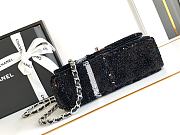 Chanel 24B Sequin Bag Black-20x13x6cm - 5