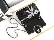 Chanel 24B Sequin Bag Black-20x13x6cm - 2