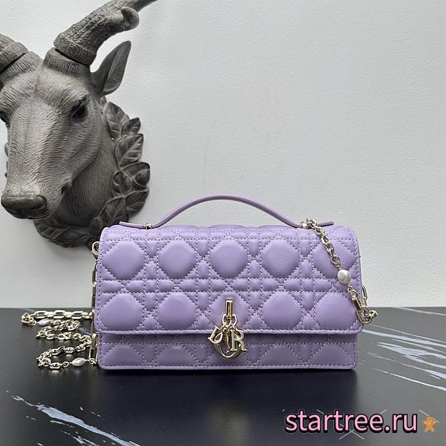 DIOR My Dior Mini Bag Purple lambskin leather -21x11.5x4cm - 1