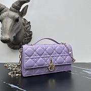 DIOR My Dior Mini Bag Purple lambskin leather -21x11.5x4cm - 4