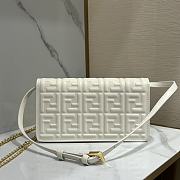 Fendi Wallet On Chain Baguette White-21x11.5x5cm - 4