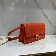Fendi Wallet On Chain Baguette Red-21x11.5x5cm - 4