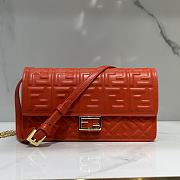 Fendi Wallet On Chain Baguette Red-21x11.5x5cm - 3