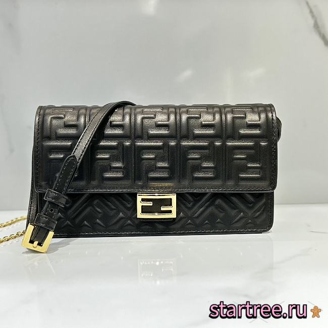 Fendi Wallet On Chain Baguette Black-21x11.5x5cm - 1