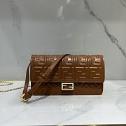 Fendi Wallet On Chain Baguette Brown-21x11.5x5cm  - 1