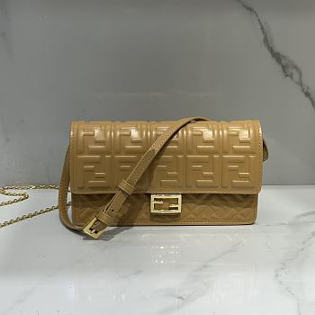 Fendi Wallet On Chain Baguette Light Brown-21x11.5x5cm