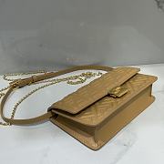 Fendi Wallet On Chain Baguette Light Brown-21x11.5x5cm - 4