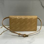 Fendi Wallet On Chain Baguette Light Brown-21x11.5x5cm - 3