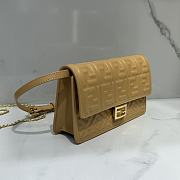 Fendi Wallet On Chain Baguette Light Brown-21x11.5x5cm - 2