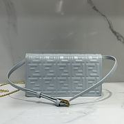 Fendi Wallet On Chain Baguette Light Blue-21x11.5x5cm  - 2