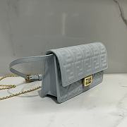 Fendi Wallet On Chain Baguette Light Blue-21x11.5x5cm  - 5