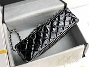 Chanel Classic Flap Patent Leather Bag In Black -25cm  - 2