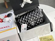 Chanel Classic Flap Patent Leather Bag In Black -25cm  - 3