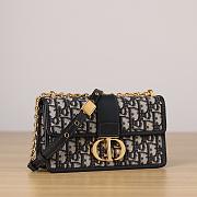 Dior 30 Montaigne East-West Chian Bag Blue Oblique-21 x 12 x 6cm - 6