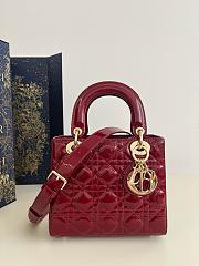 DIOR | Lady My ABCDior Cheey Red Patent bag - 20cm(Same Style) - 1