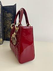 DIOR | Lady My ABCDior Cheey Red Patent bag - 20cm(Same Style) - 2