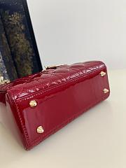 DIOR | Lady My ABCDior Cheey Red Patent bag - 20cm(Same Style) - 3