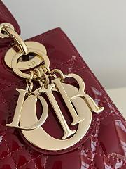 DIOR | Lady My ABCDior Cheey Red Patent bag - 20cm(Same Style) - 5