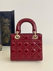 DIOR | Lady My ABCDior Cheey Red Patent bag - 20cm(Same Style) - 4