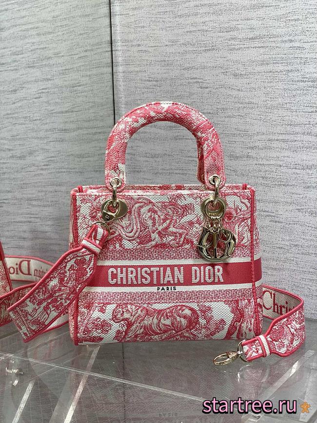 Dior Medium Lady D-Lite Bag Pink- 24 x 20 x 11 cm - 1