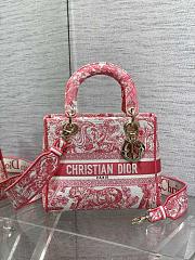 Dior Medium Lady D-Lite Bag Pink- 24 x 20 x 11 cm - 1