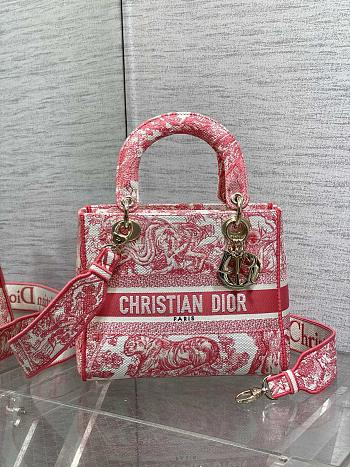 Dior Medium Lady D-Lite Bag Pink- 24 x 20 x 11 cm