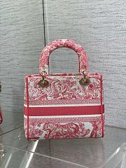 Dior Medium Lady D-Lite Bag Pink- 24 x 20 x 11 cm - 4