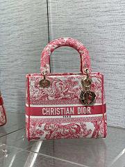 Dior Medium Lady D-Lite Bag Pink- 24 x 20 x 11 cm - 3