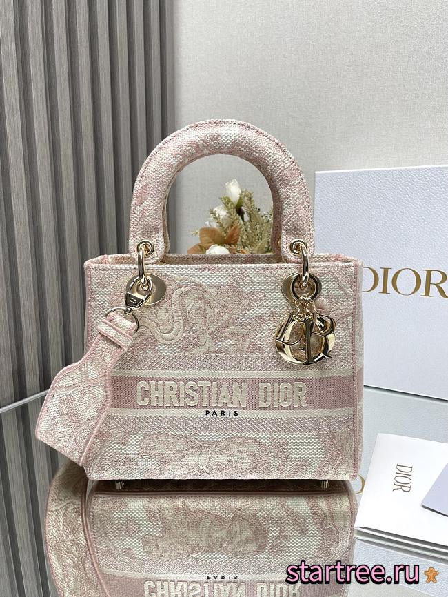 Dior Medium Lady D-Lite Bag Light Pink- 24 x 20 x 11 cm - 1