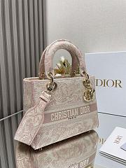 Dior Medium Lady D-Lite Bag Light Pink- 24 x 20 x 11 cm - 6