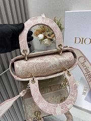 Dior Medium Lady D-Lite Bag Light Pink- 24 x 20 x 11 cm - 5