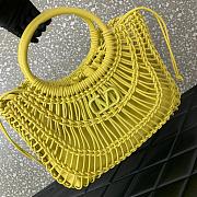 Valentino Allknots Woven Leather Shopper Yellow - 38x34x7 cm - 5